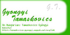 gyongyi tamaskovics business card