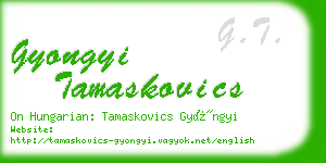 gyongyi tamaskovics business card